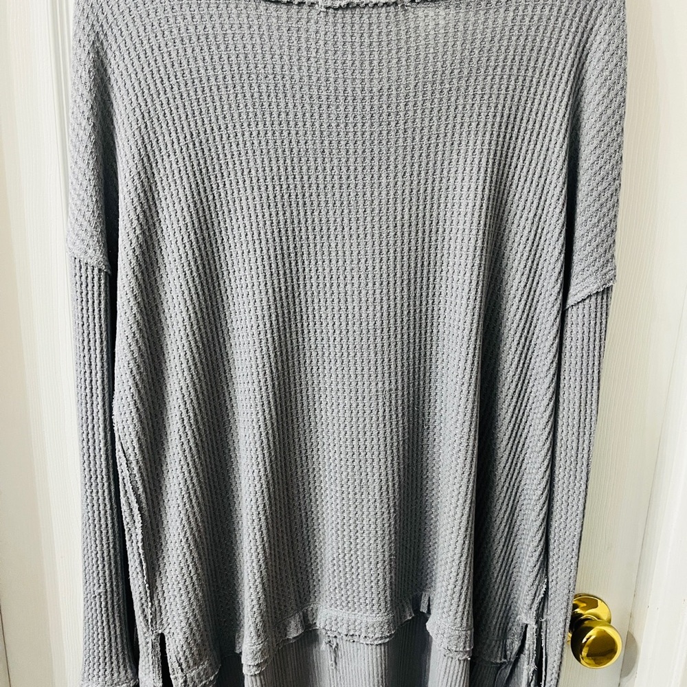 We The Free Free People North Shore Thermal In Storm Gray Size M - Picture 9 of 9